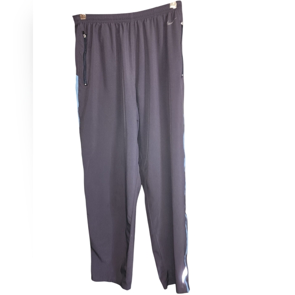Nike FIT DRY Vintage Y2K Track Pants Baggy Windbreaker Pants  Size M Zippers - Picture 3 of 9